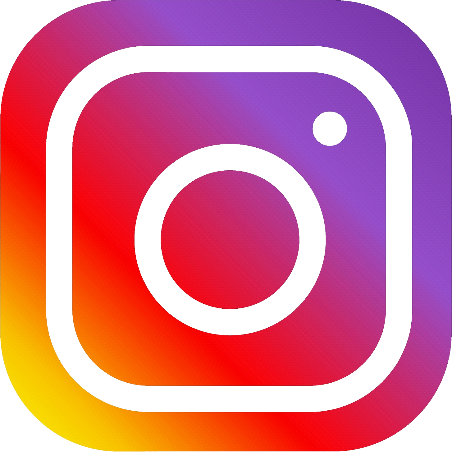 Instagram logo with a gradient rainbow background.