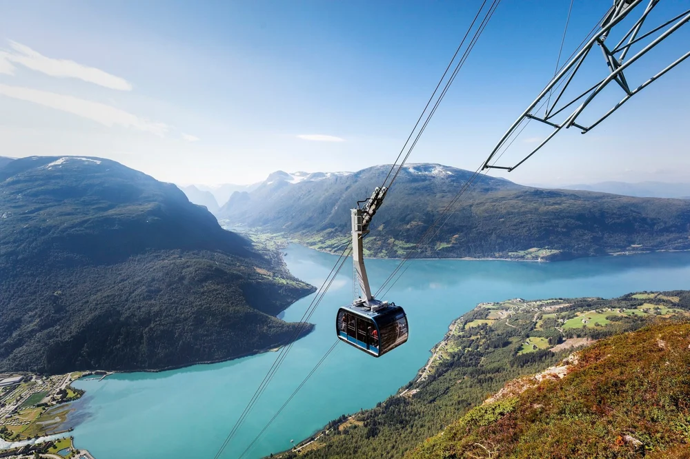 Loen Skylift and panoramic views over Nordfjord