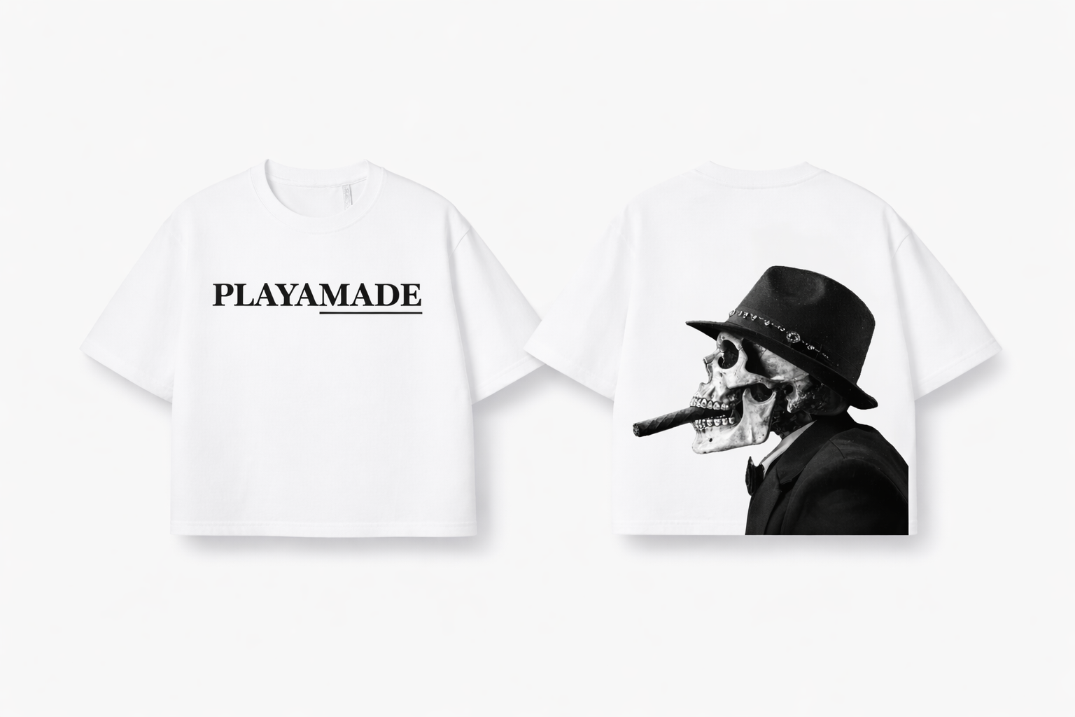 PLAYAMADE LOGO TEE-WHITE