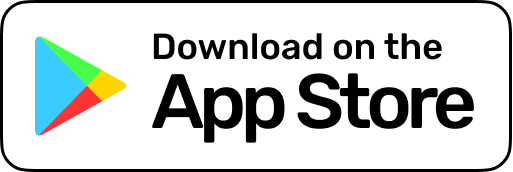 Google Play and App Store download buttons for mobile apps.