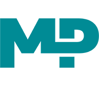 Logo von MD Marktpilot, bestehend aus den großen Buchstaben 'MD' in Türkis und dem Schriftzug 'MARKTPILOT' in Weiß darunter auf schwarzem Hintergrund.