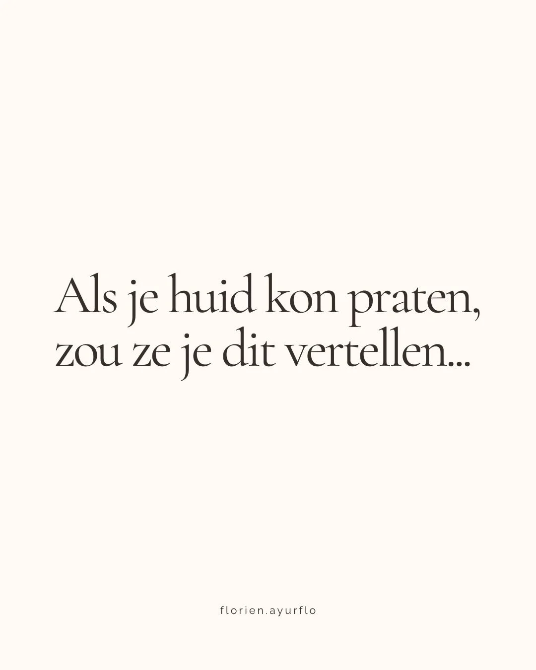 Wat als je huid kon praten?

Velen onder ons zien huidproblemen als iets dat zo snel mogelijk moet verdwijnen.

Puistjes, roodheid, droogte, gevoeligheid of snelle veroudering zijn vaak geen fouten van de huid zelf.
Ze zijn signalen van het lichaam.
