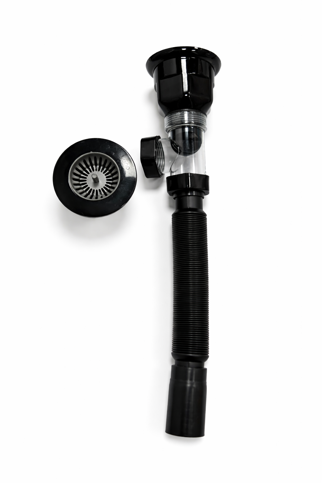 KSD016 Kitchen Sink Drain Black With Valve