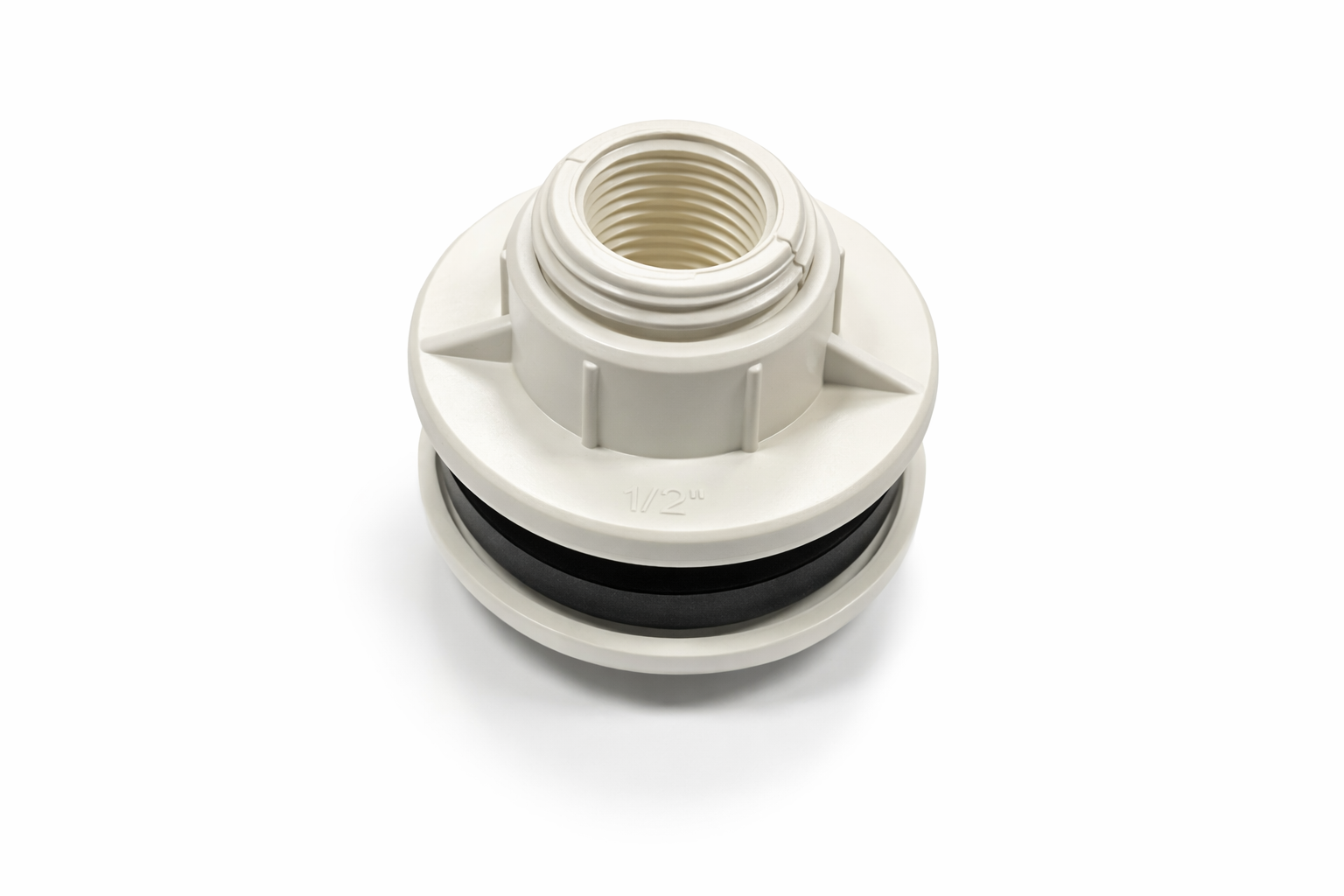 Tank Connector 1/2" White