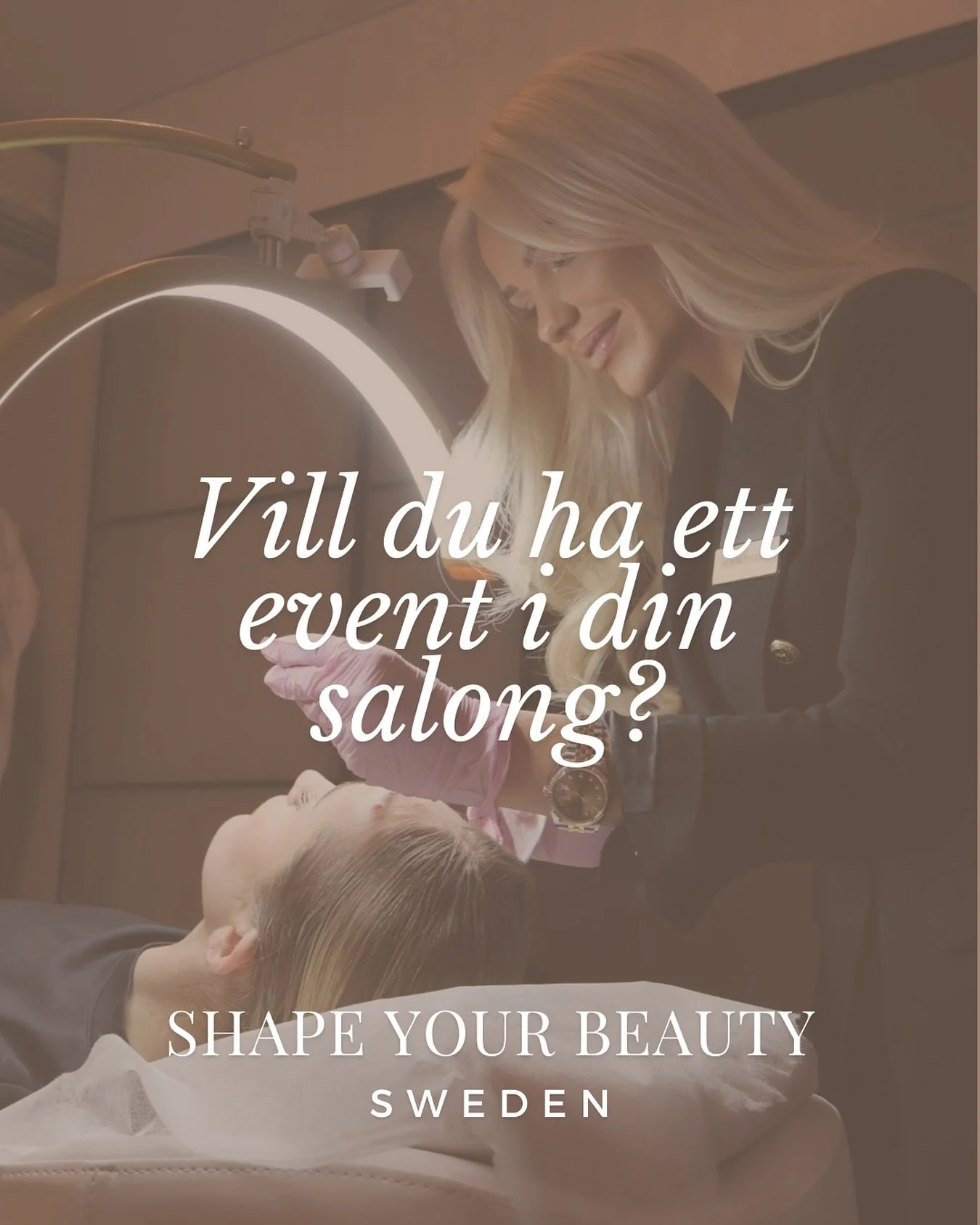 Driver du en fris&ouml;rsalong, sk&ouml;nhetssalong eller annan verksamhet utan injektions- eller fillerbehandlingar &ndash; men vill ge dina kunder n&aring;got extra?
D&aring; erbjuder vi ett unikt och l&ouml;nsamt samarbete genom Shape Your Beauty 