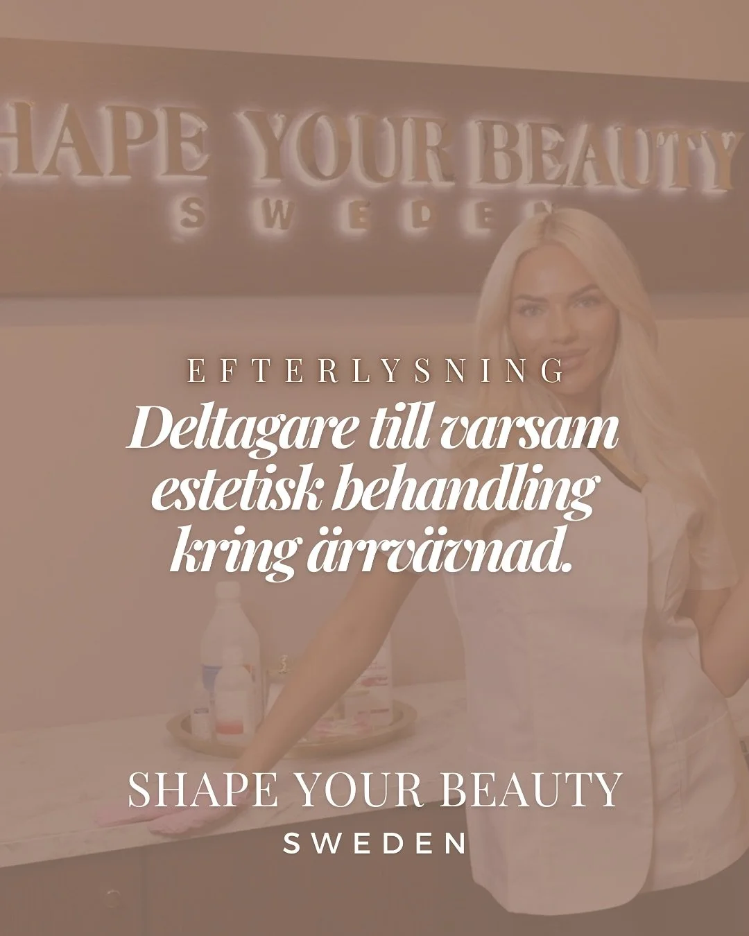 Jag &auml;r legitimerad sjuksk&ouml;terska och arbetar med estetiska injektionsbehandlingar.
 Just nu vidareutvecklar jag en varsam injektionsteknik med fillers, anpassad f&ouml;r personer som har &auml;rr i eller runt l&auml;ppen, inklusive efter op