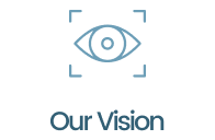 An eye icon with the text "Our Vision" underneath.