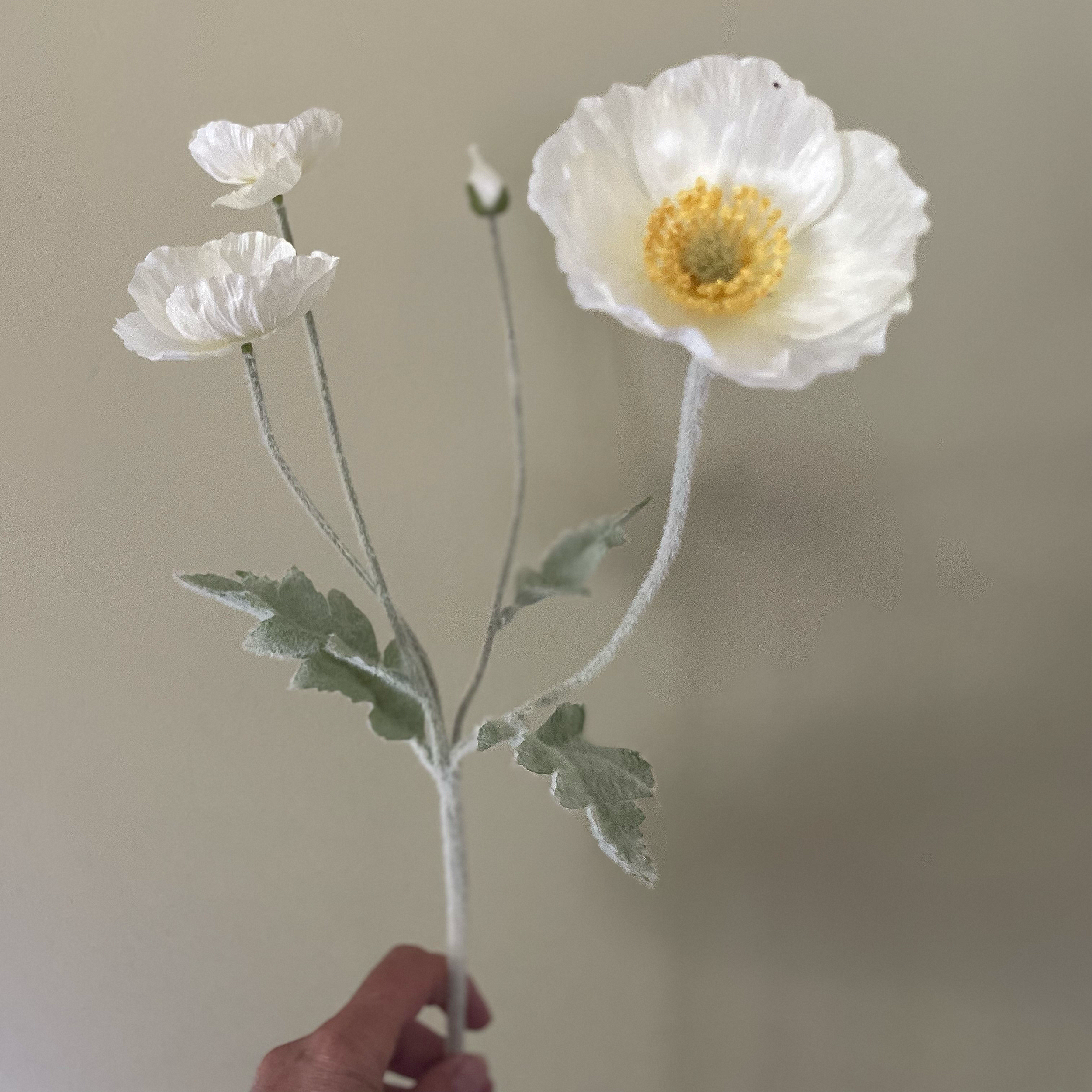 Single flower Klaproos 45cm