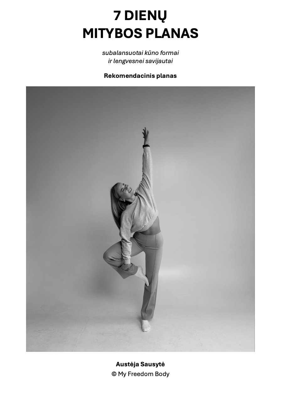 7 Dienų rekomendacinis mitybos planas