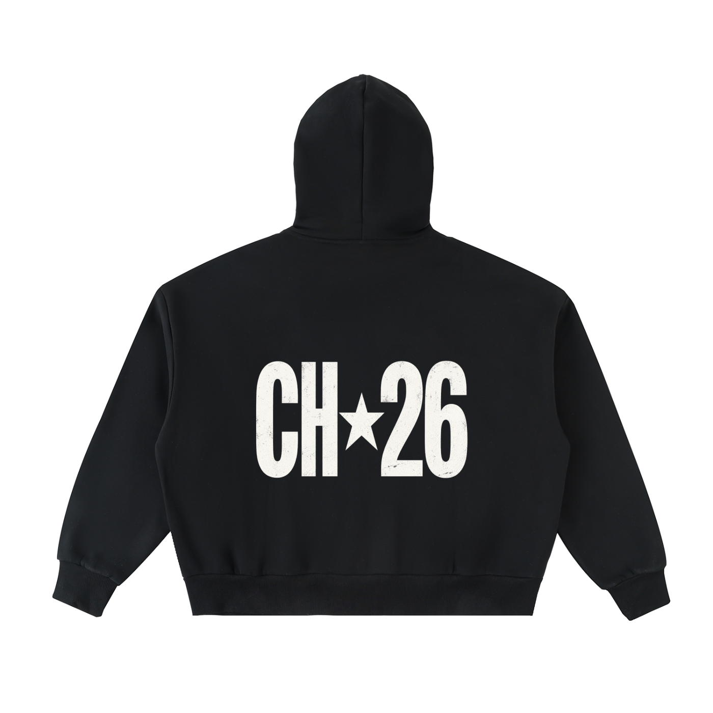 Fleeced Full-Zip Boxy Hoodie
