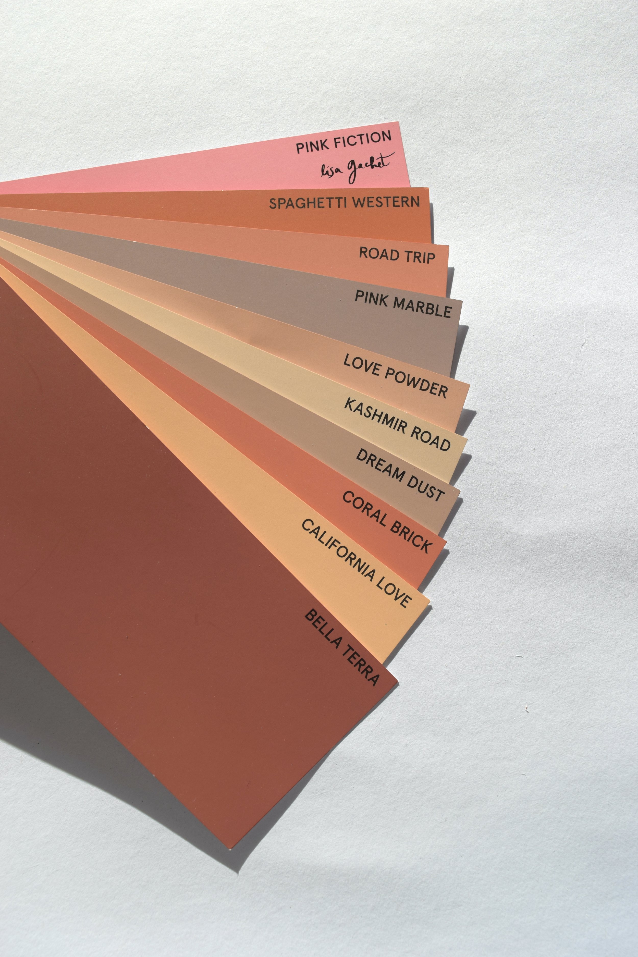 Echantillons de couleur terracotta