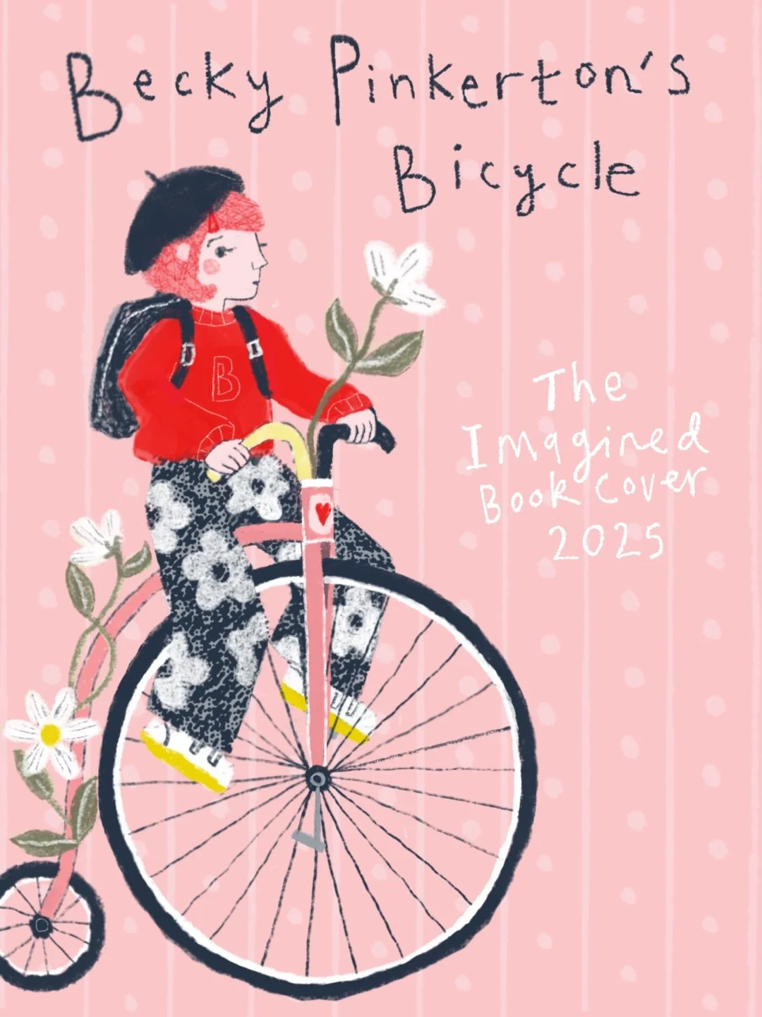Becky Pinkertons Bicycle Illustration - Penny Farthing