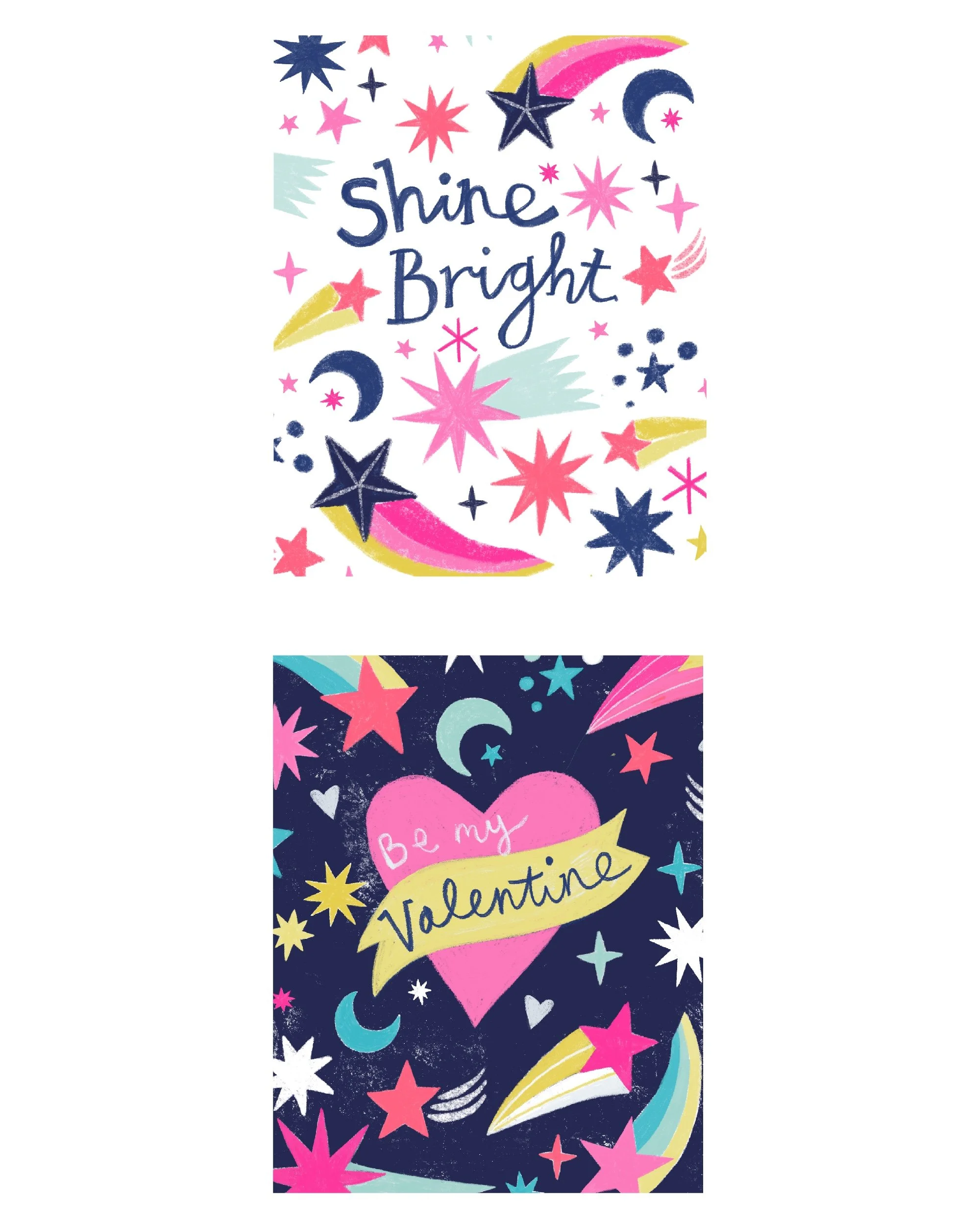 Hand writing and shooting stars