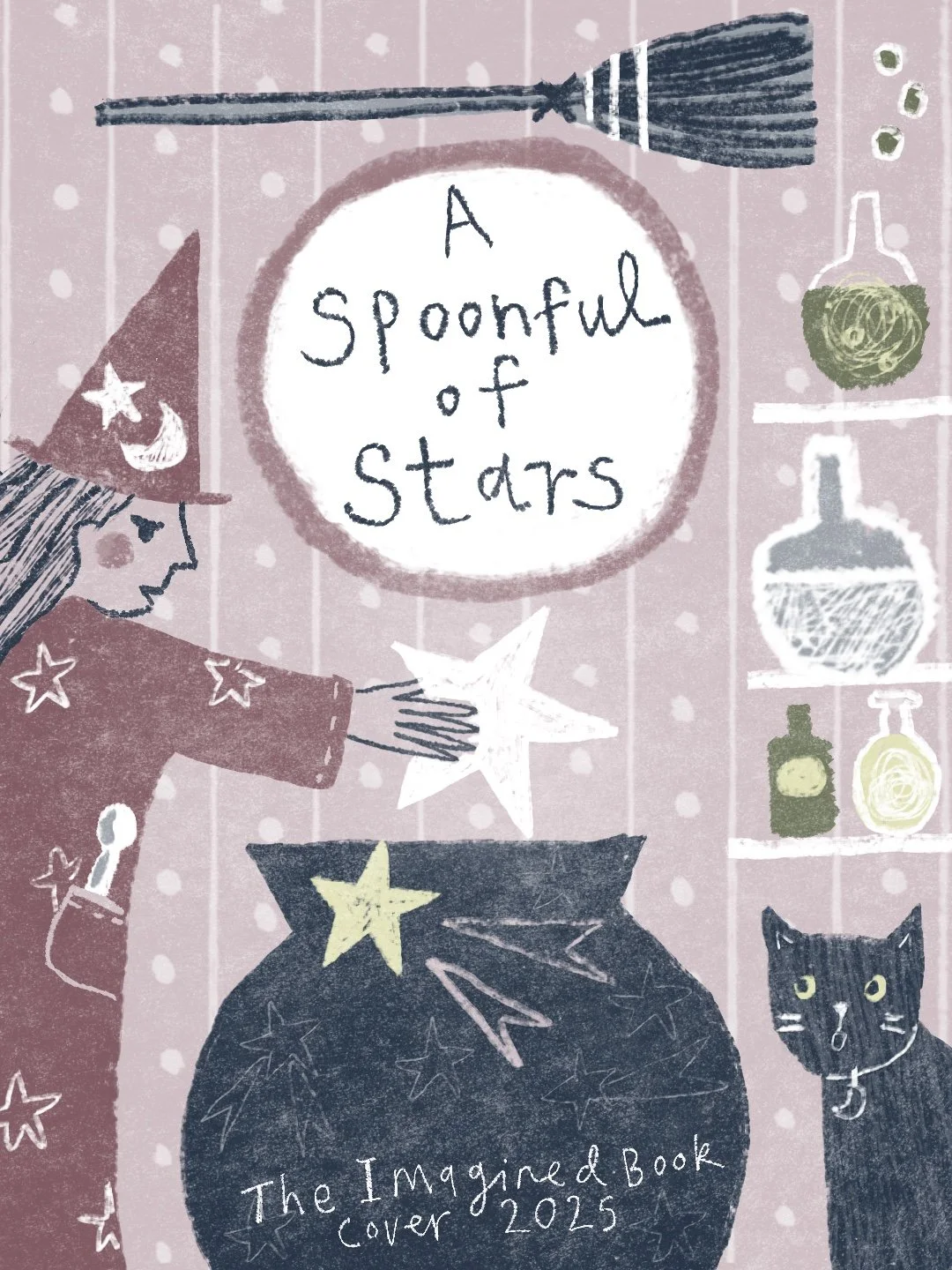 A Spoonful of Stars, an illustrated imagined book cover.