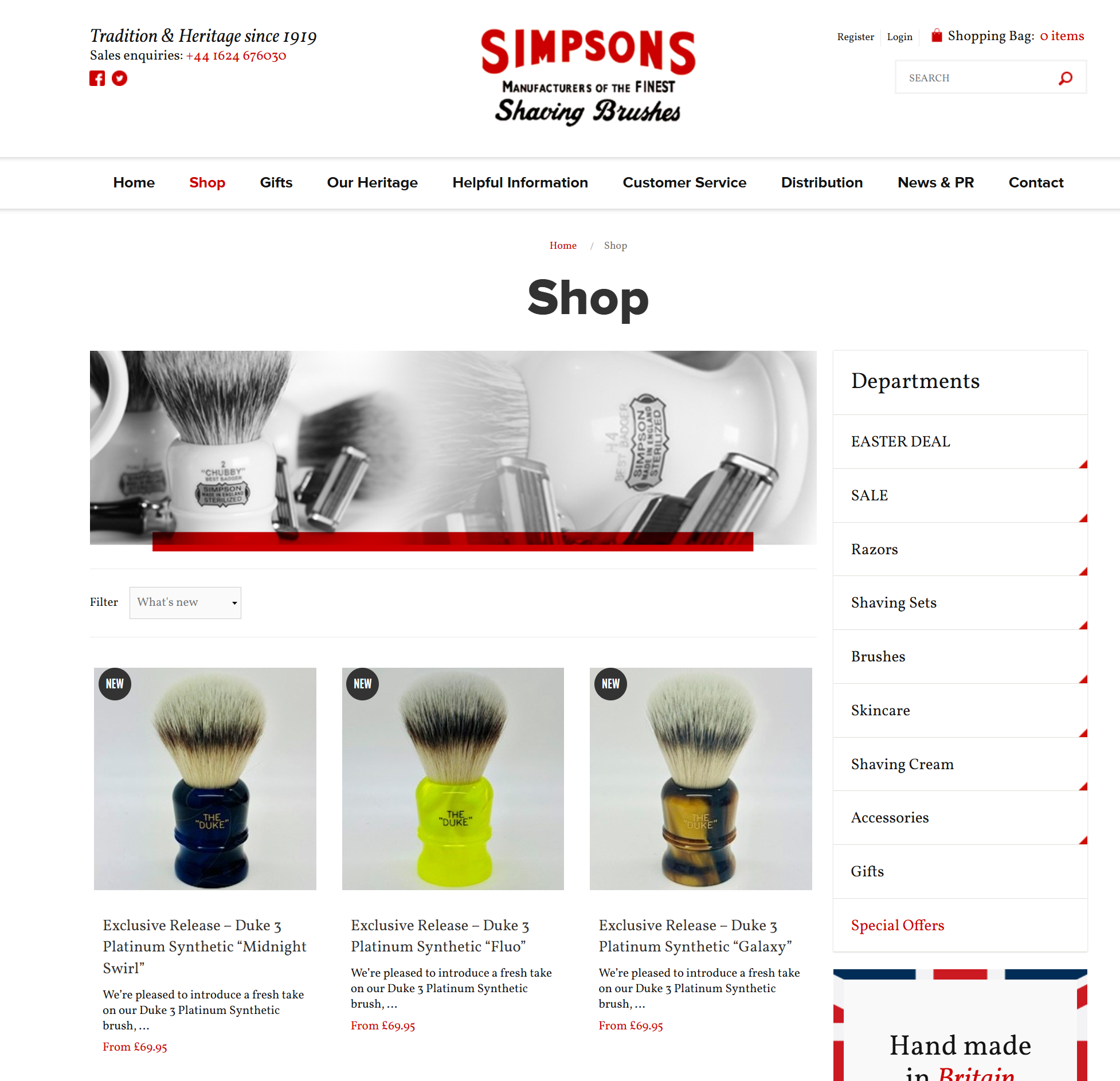 SIMPSON SHAVING BRUSHES - Isle of Man