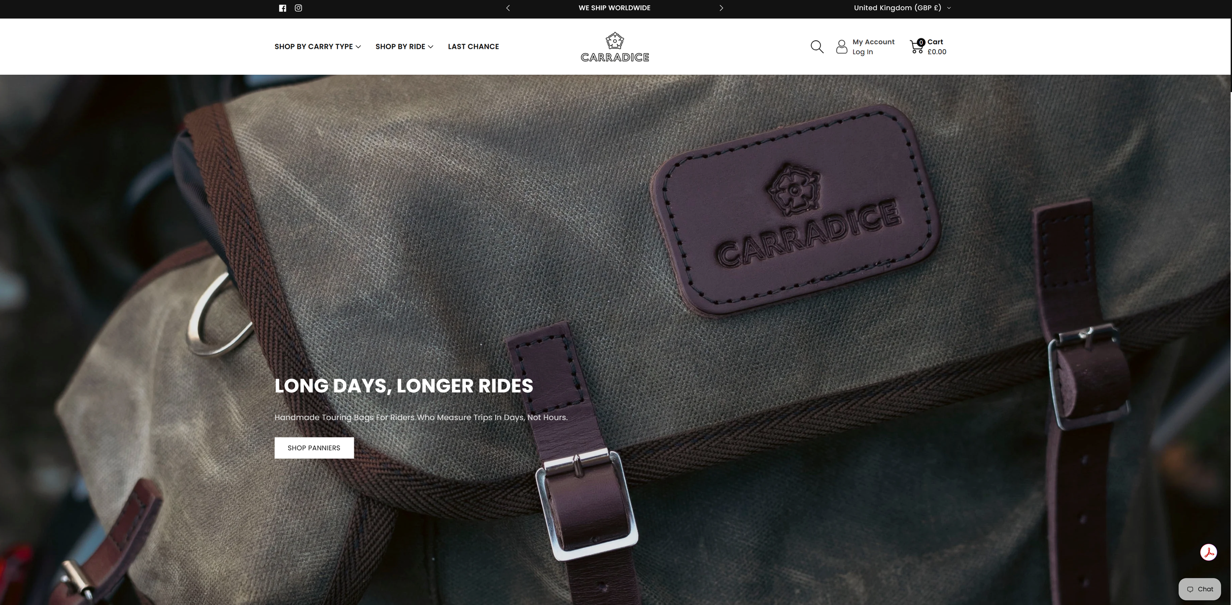 Carradice Homepage