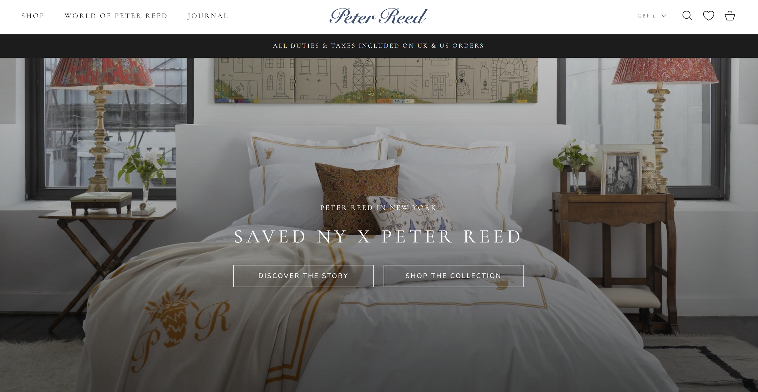 Peter Reed Linen Homepage