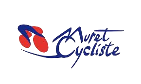 Logo de l'équipe cycliste Auriel Cycliste, avec un casque de cyclisme stylisé et le texte en français