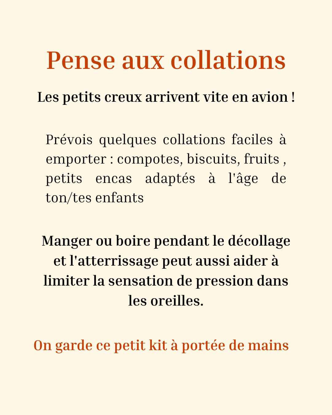 alimentation enfant avion