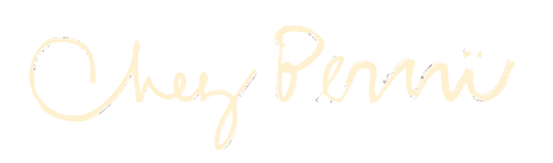Signature cursive en français, disant "Chez Bernï"