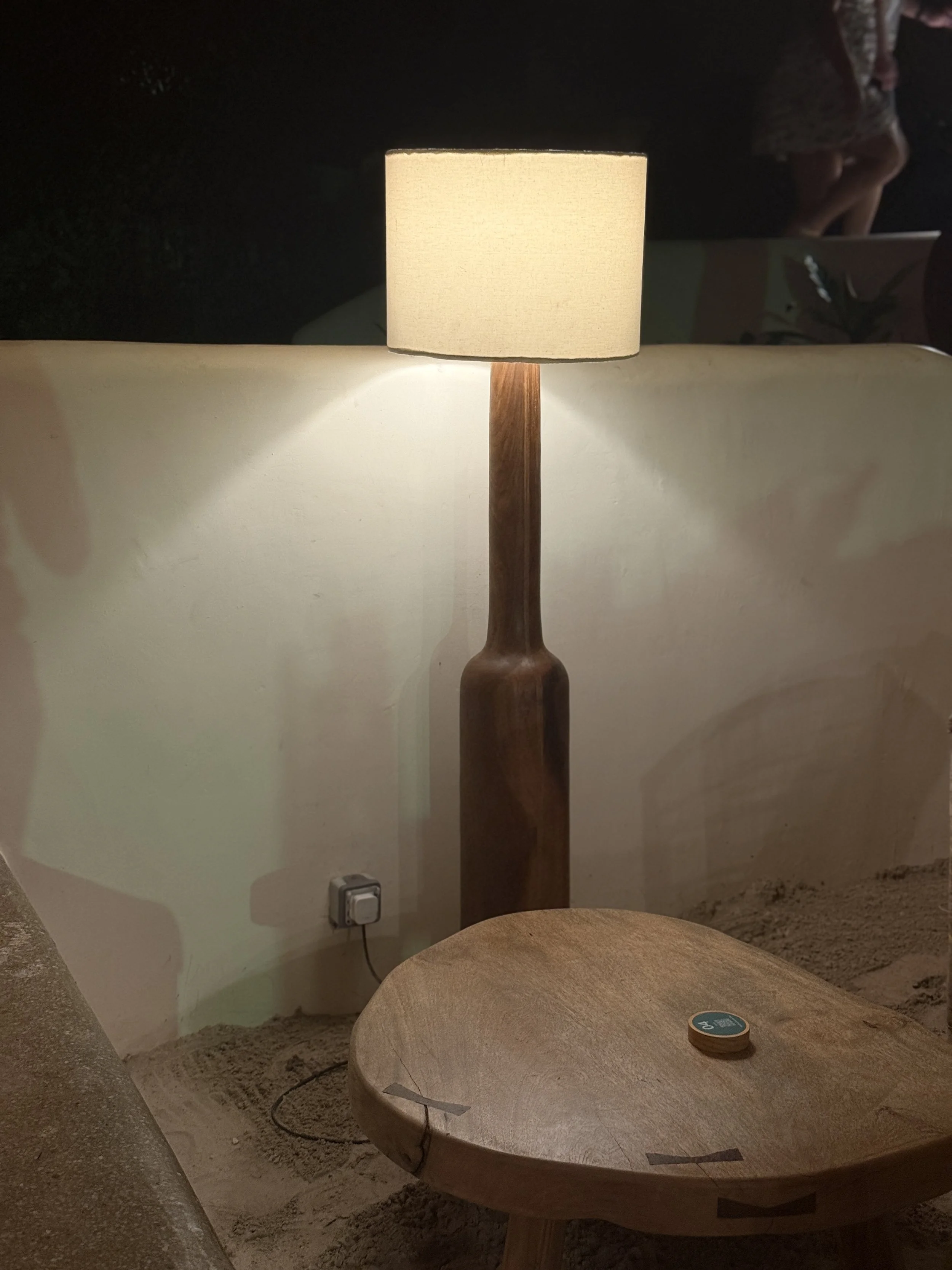Handcrafted Wooden Floor Lamp