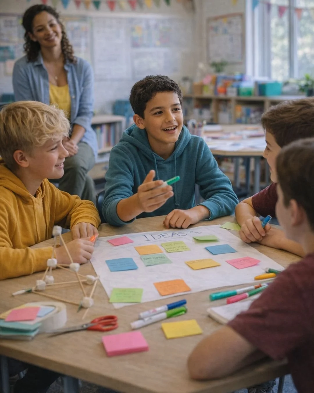 Scenic view of lake surrounded by mountains with grassy hills in the foreground