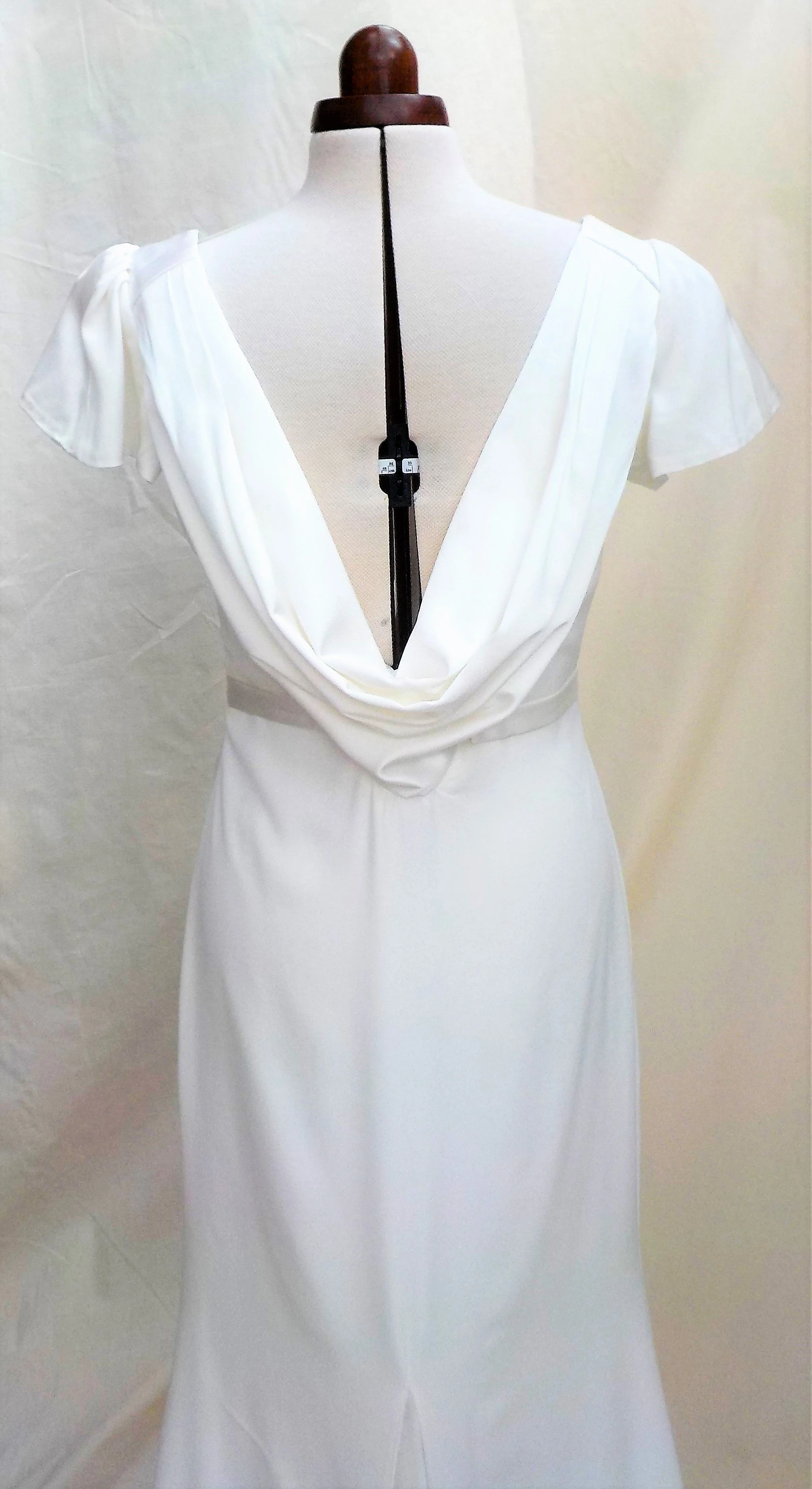 Silk crepe wedding dress by