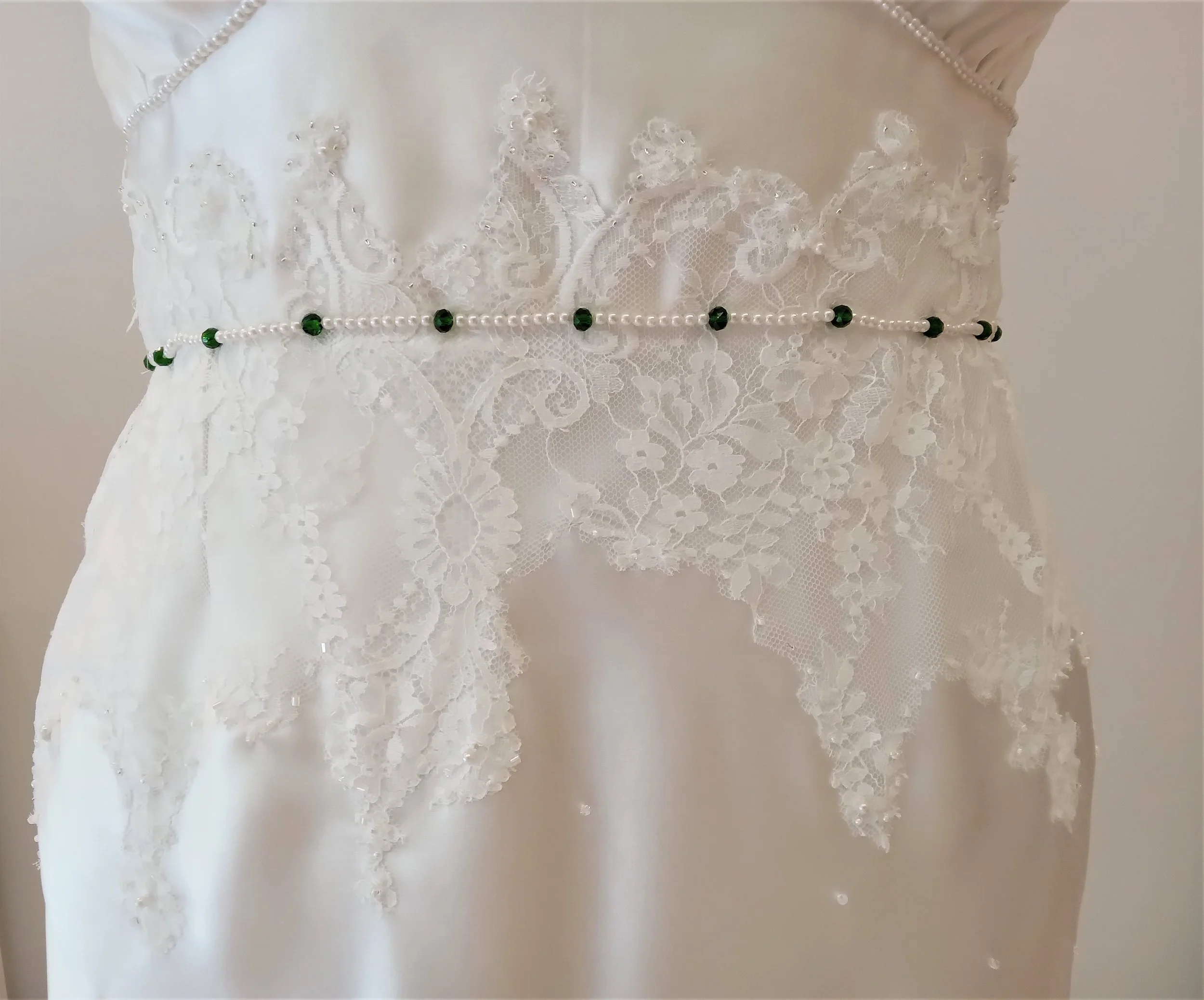 Bespoke silk,lace and beaded wedding dress by Beatrice Espinosa