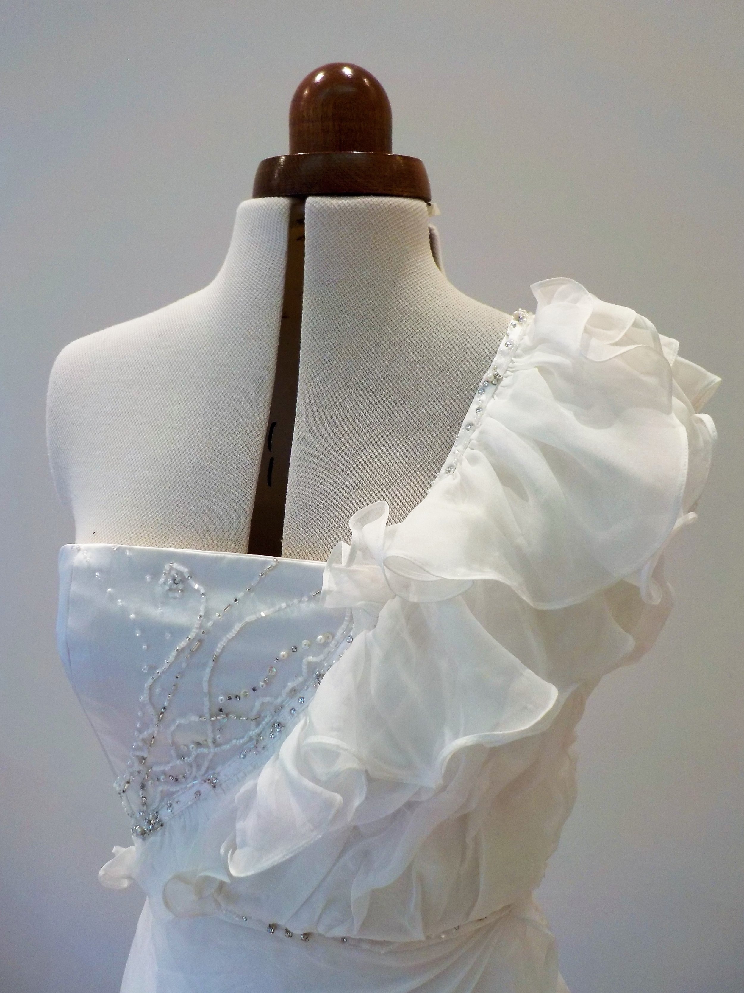 Silk satin and hand beaded Wedding dress by Beatrice Espinosa