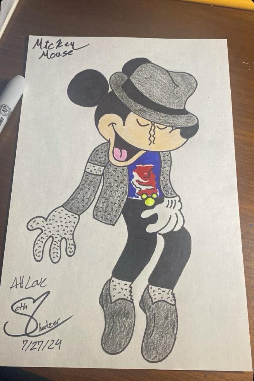 Mickey Mouse Posing Like Michael Jackson's 