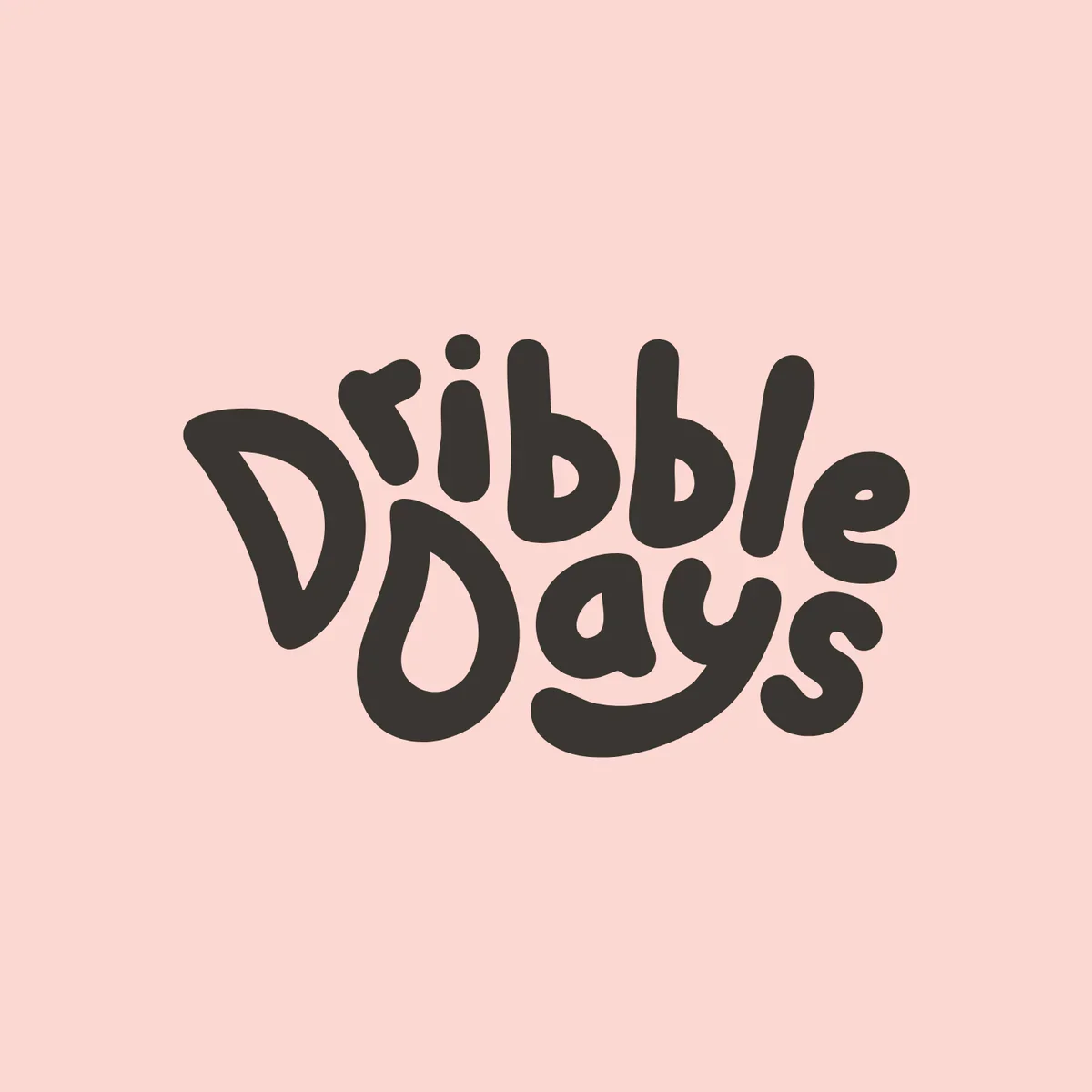 Pink background with black handwritten-style text that reads 'Dribble Days'.