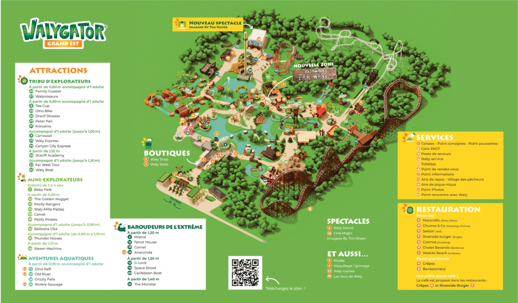 Walygator Grand Est Parc Freizeitpark Frankreich France Metz Attraktionen Park Plan Map Guide Anfahrt Attraktionen Fahrgeschäfte Achterbahn Coaster Info