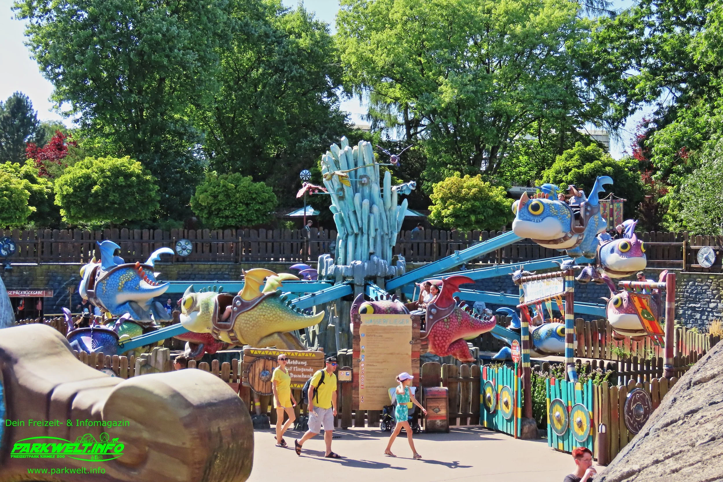 Raffnuss Taffnuss Wasserflieger Zierer Flying Fish Heide Park Resort Soltau Niedersachsen Freizeitpark Themepark Colossos Achterbahn Attraktionen Park Plan Adresse Infos Bilder Show