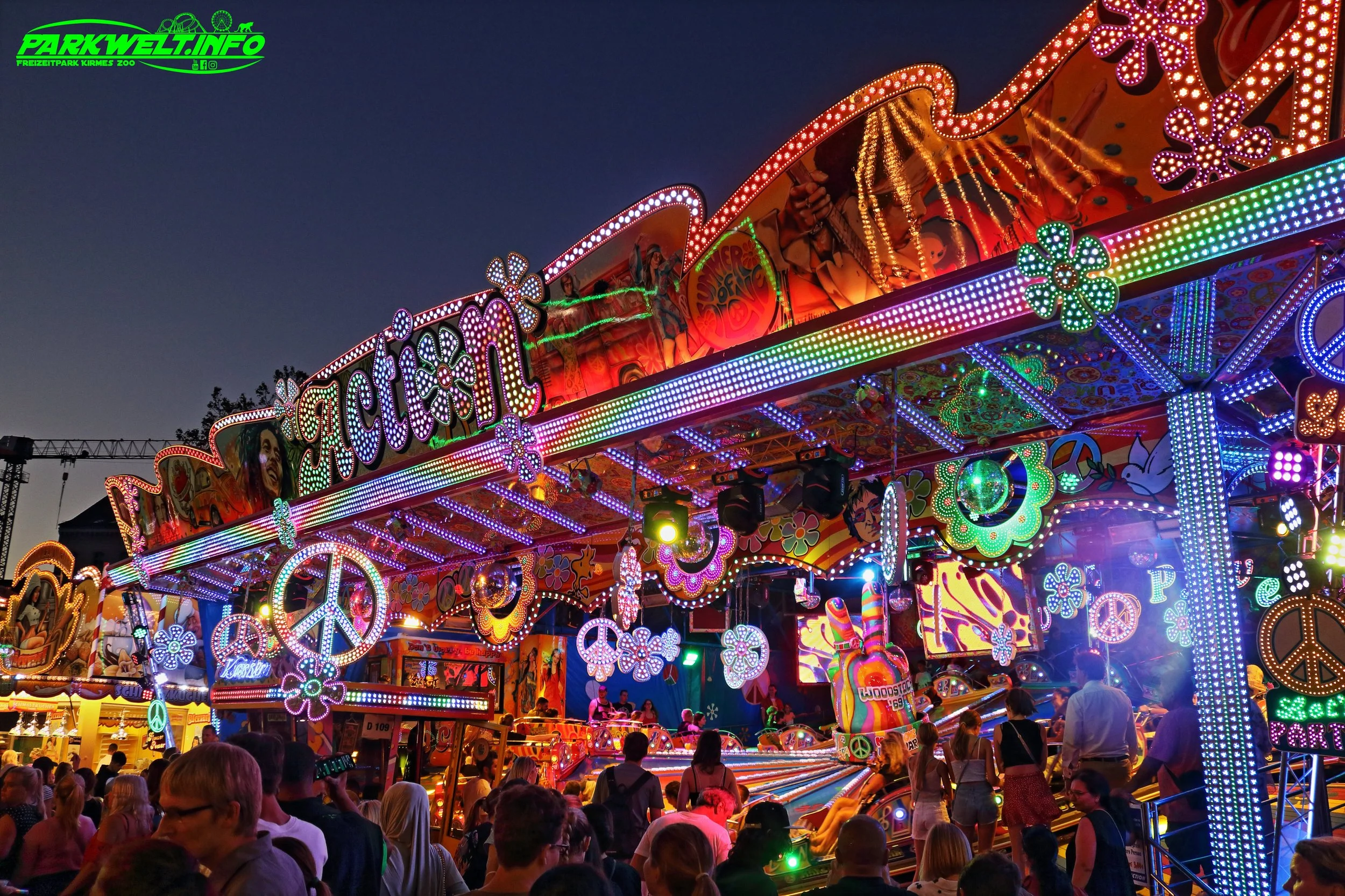 Action Manfred Ohlrogge Cosmont Musik Express Berg Talbahn Kirmes Volksfest Fahrgeschäft