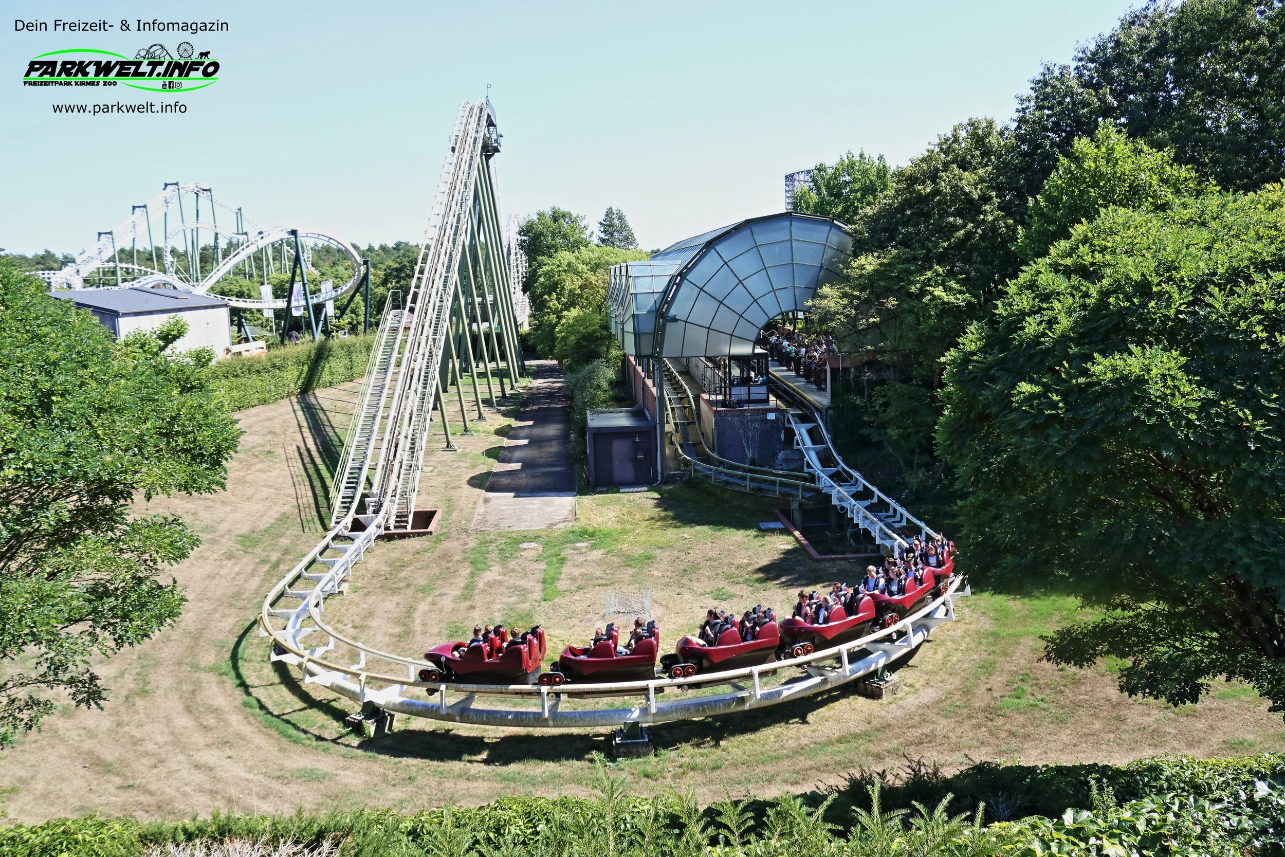 Big Loop Vekoma Achterbahn Double Loop Corkscrew Rollercoaster Heide Park Resort Soltau Niedersachsen Freizeitpark Themepark Colossos Achterbahn Attraktionen Park Plan Adresse Infos Bilder Show