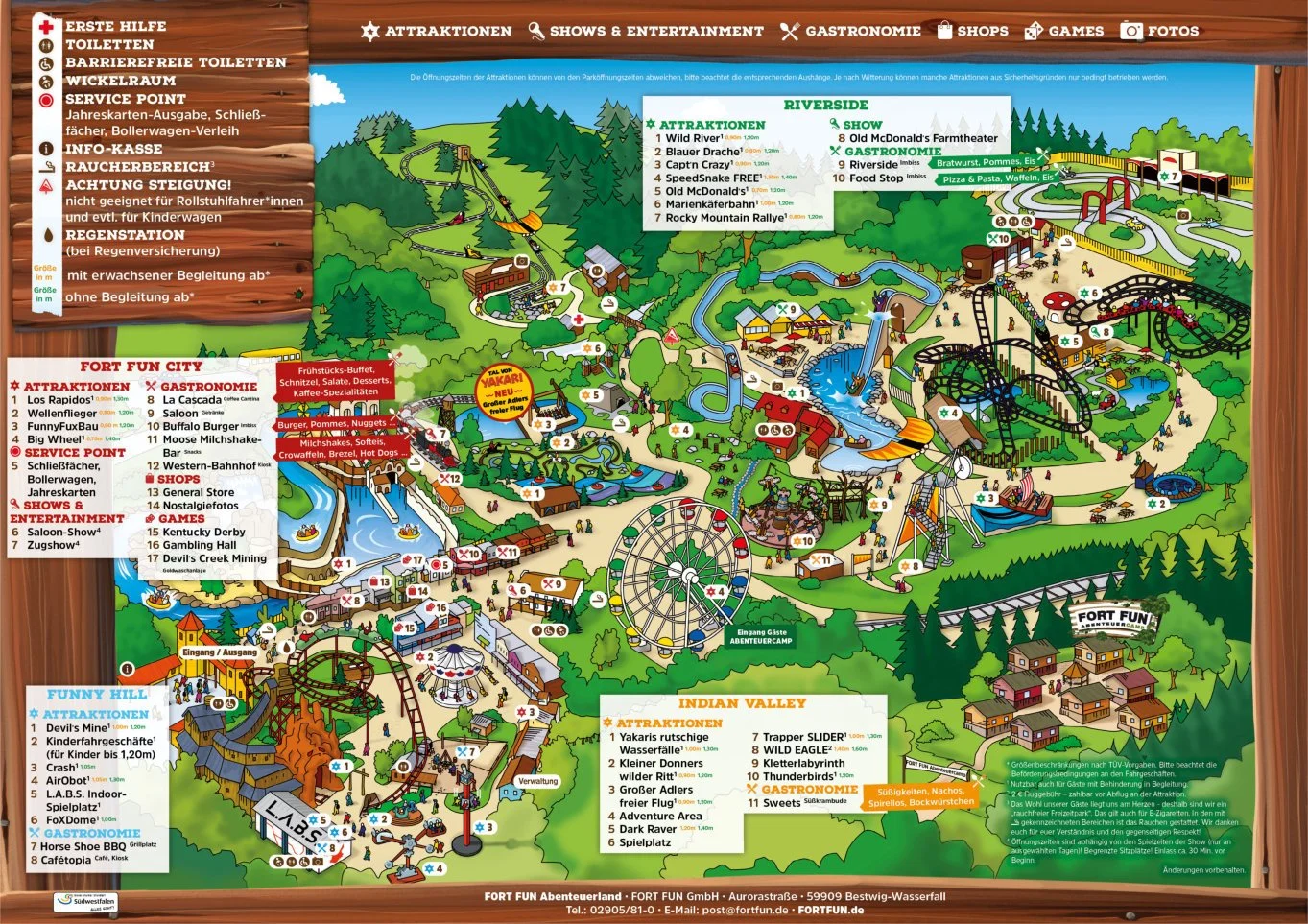 Park Plan - Fort Fun Abenteuerland