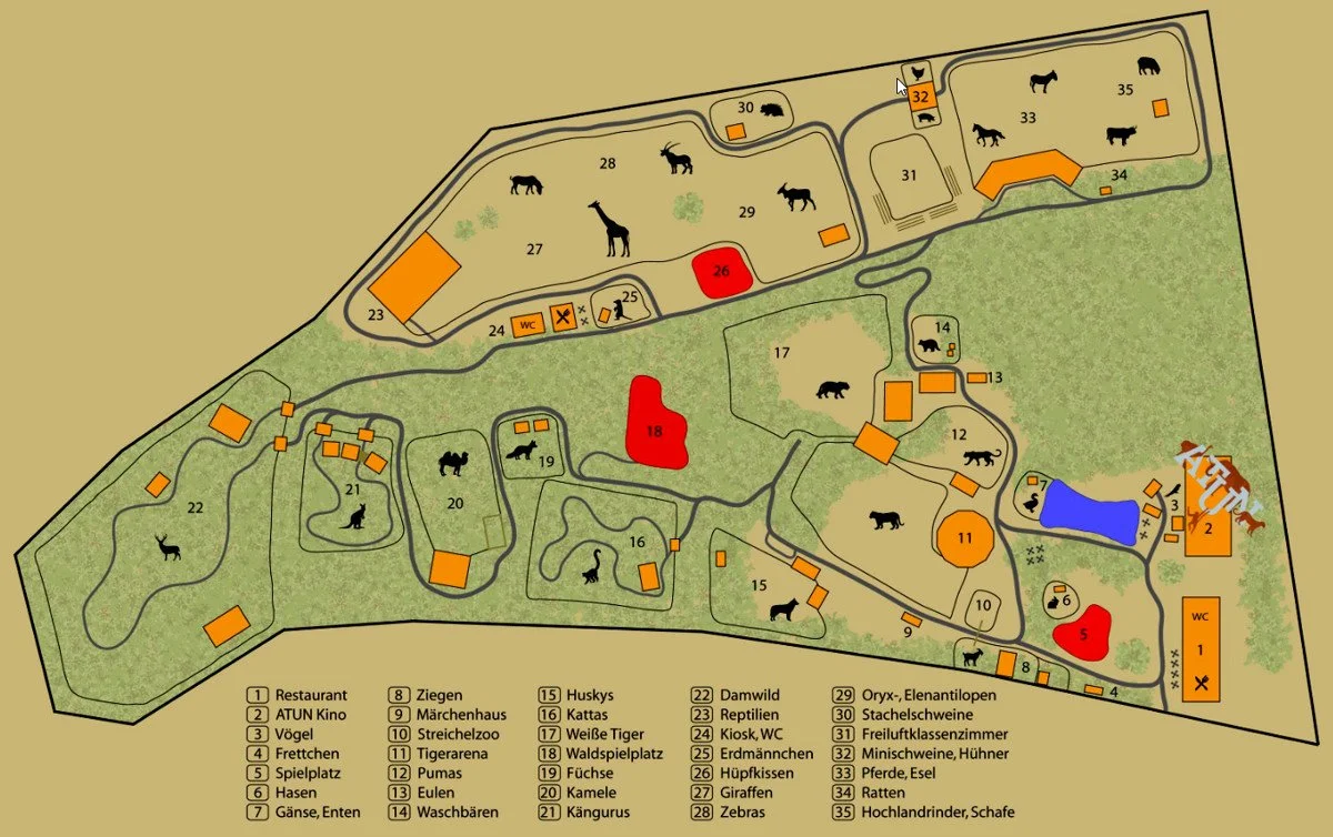 Park Plan- Tier-Erlebnispark Bell