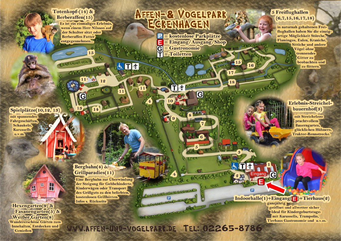 Park Plan- Affen- &amp; Vogelpark Eckenhagen