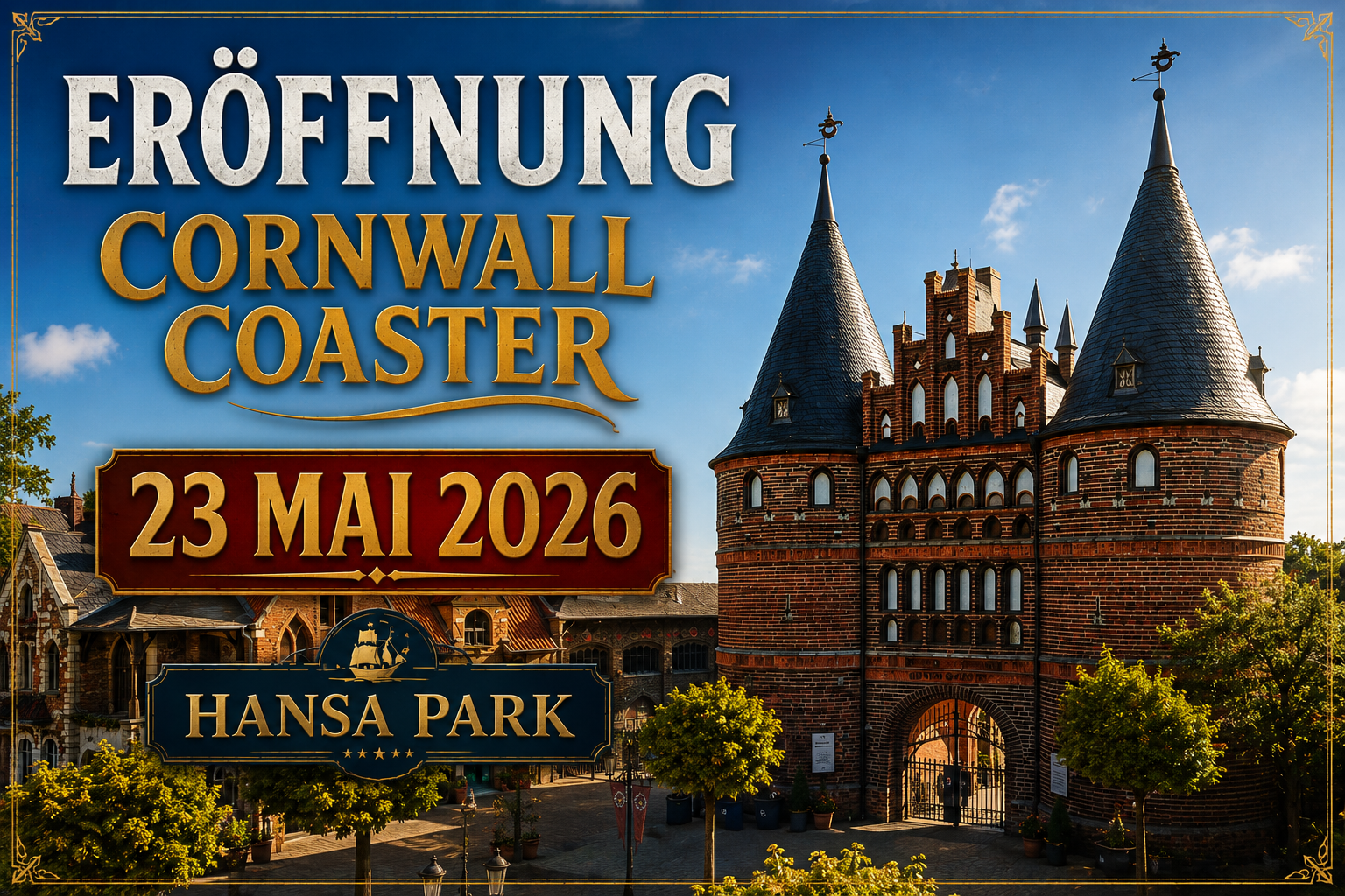 Eröffnung Cornwall Coaster am 23. Mai 2026 im Hansa-Park