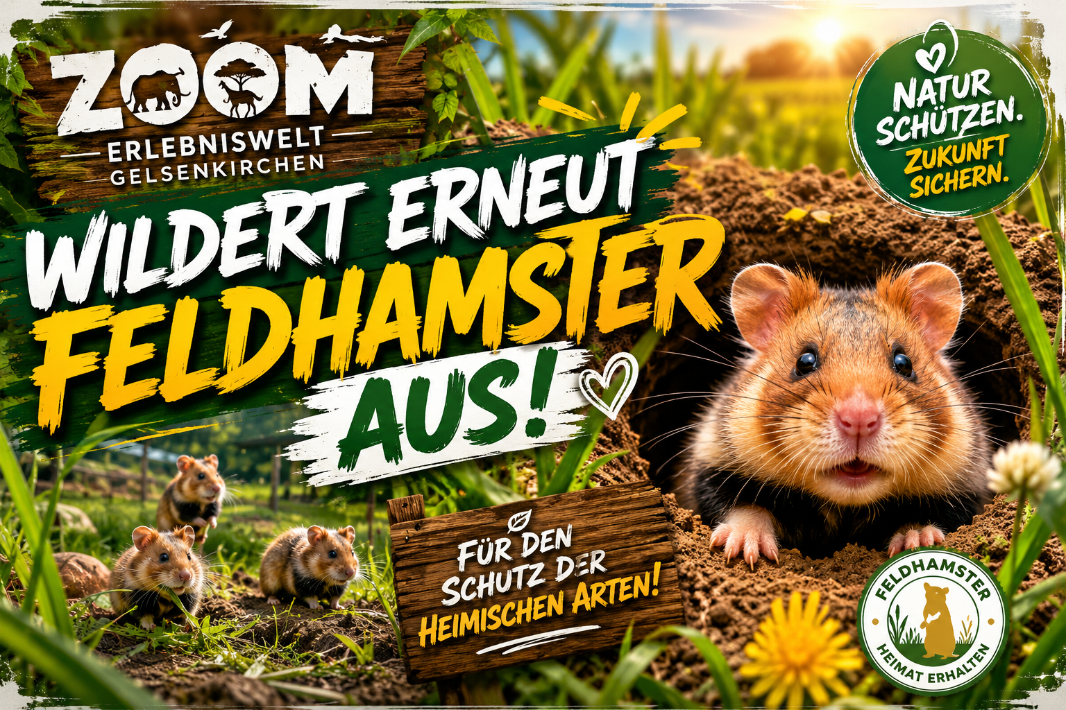ZOOM Erlebniswelt Gelsenkirchen wildert erneut Feldhamster aus