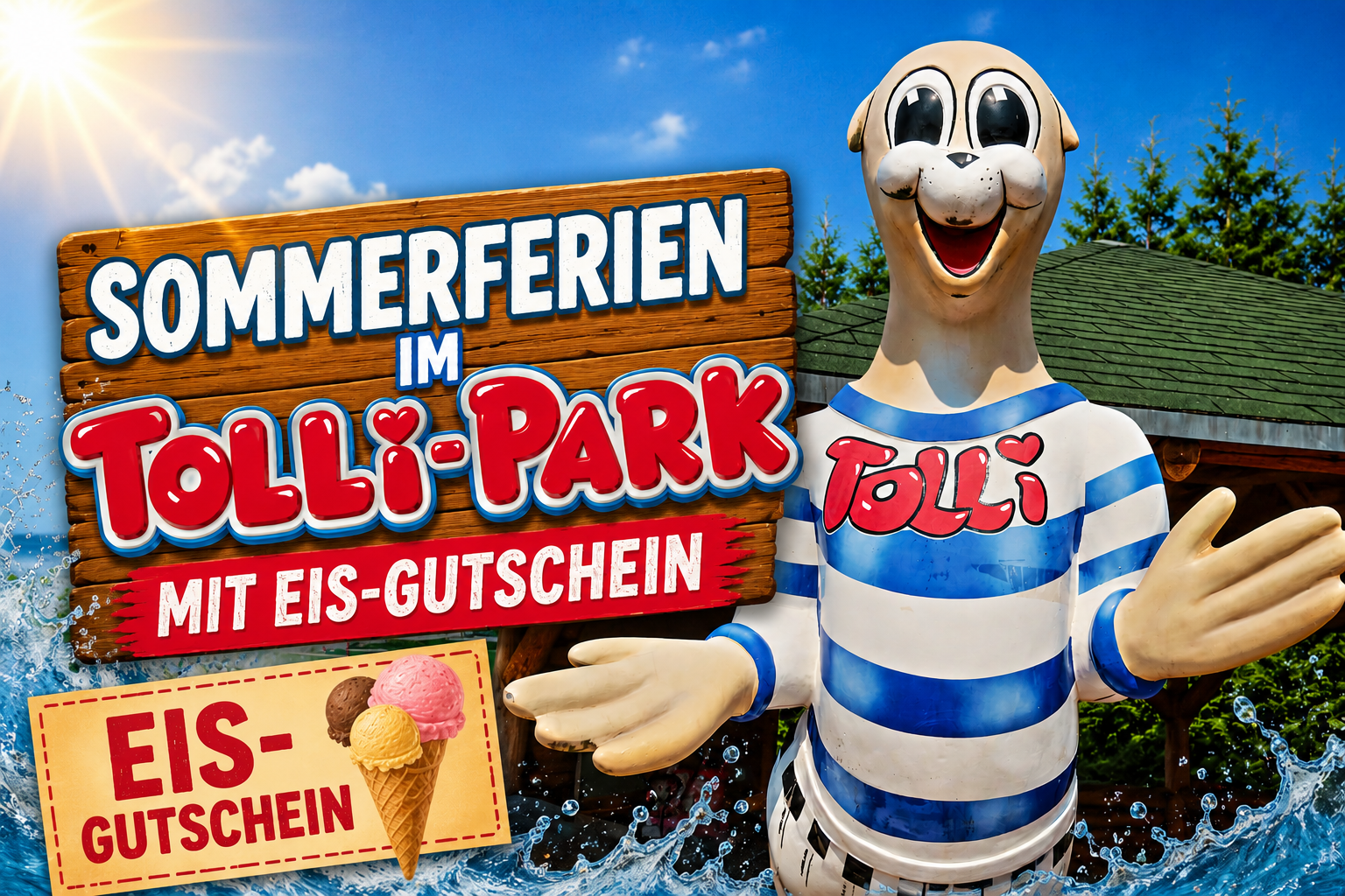 Sommerferien im Tolli-Park mit Eis-Gutschein