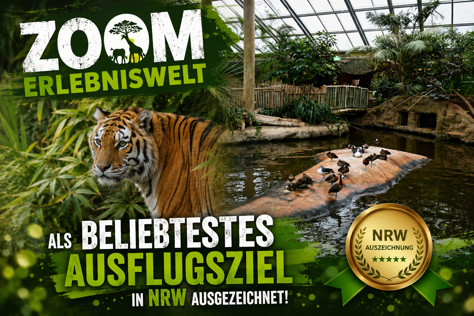 ZOOM Erlebniswelt als beliebtestes Ausflugsziel in NRW ausgezeichnet!