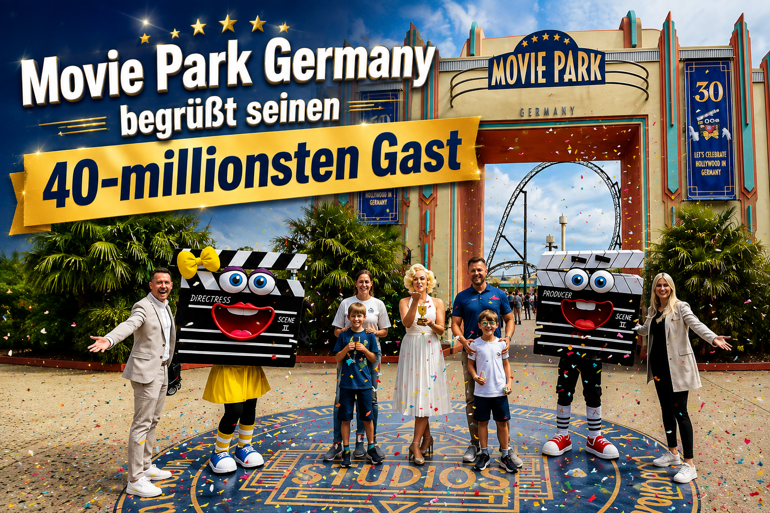 Movie Park Germany begrüßt seinen                          40-millionsten Gast