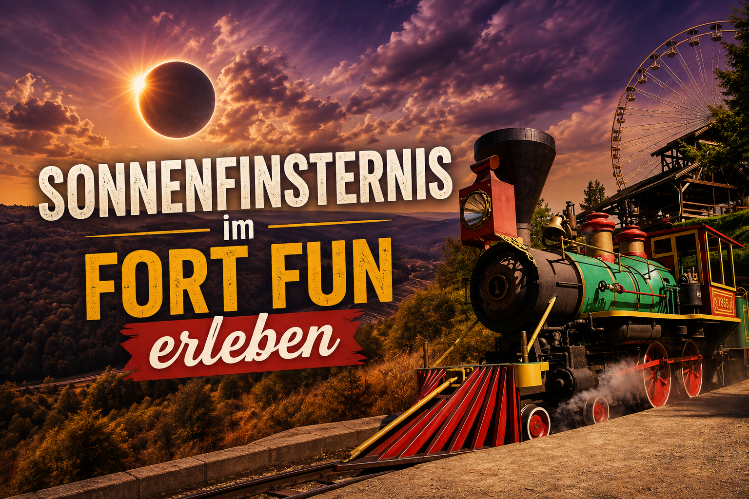 Partielle Sonnenfinsternis im FORT FUN Abenteuerland