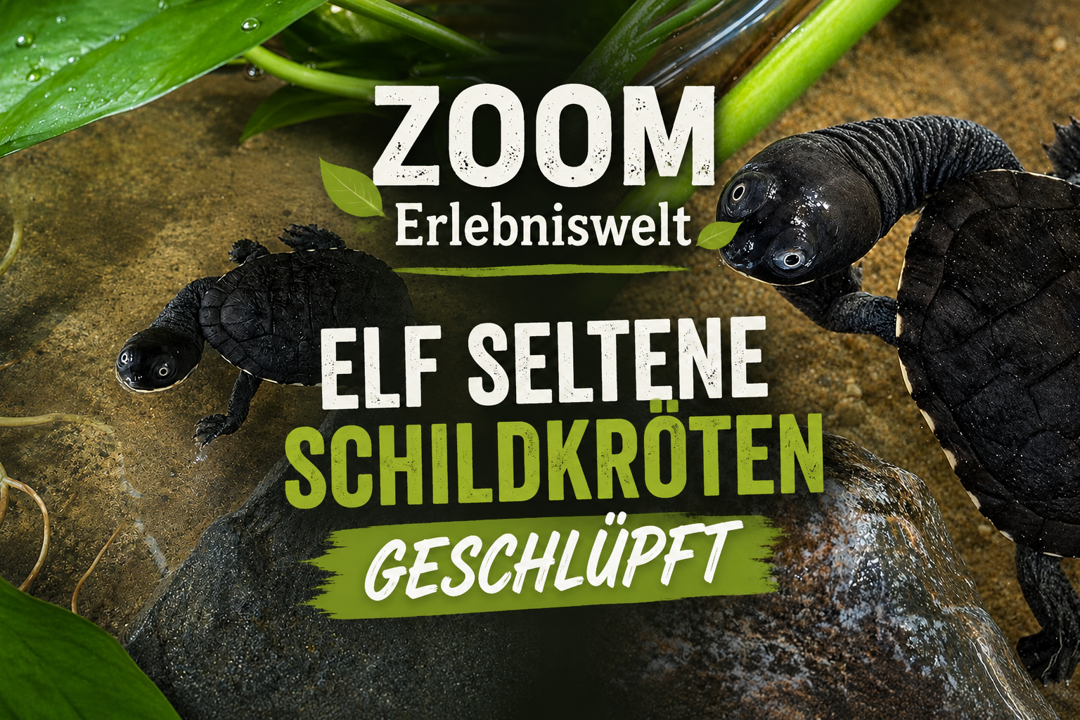 Zuchterfolg in der ZOOM Erlebniswelt: Elf seltene Schildkröten geschlüpft
