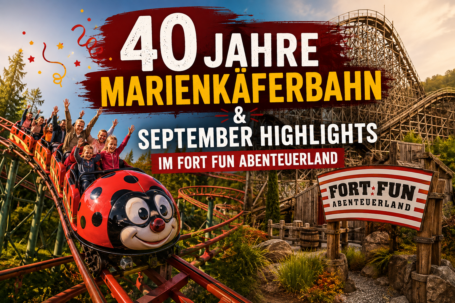 FORT FUN feiert 40 Jahre Marienkäferbahn und September-Deals