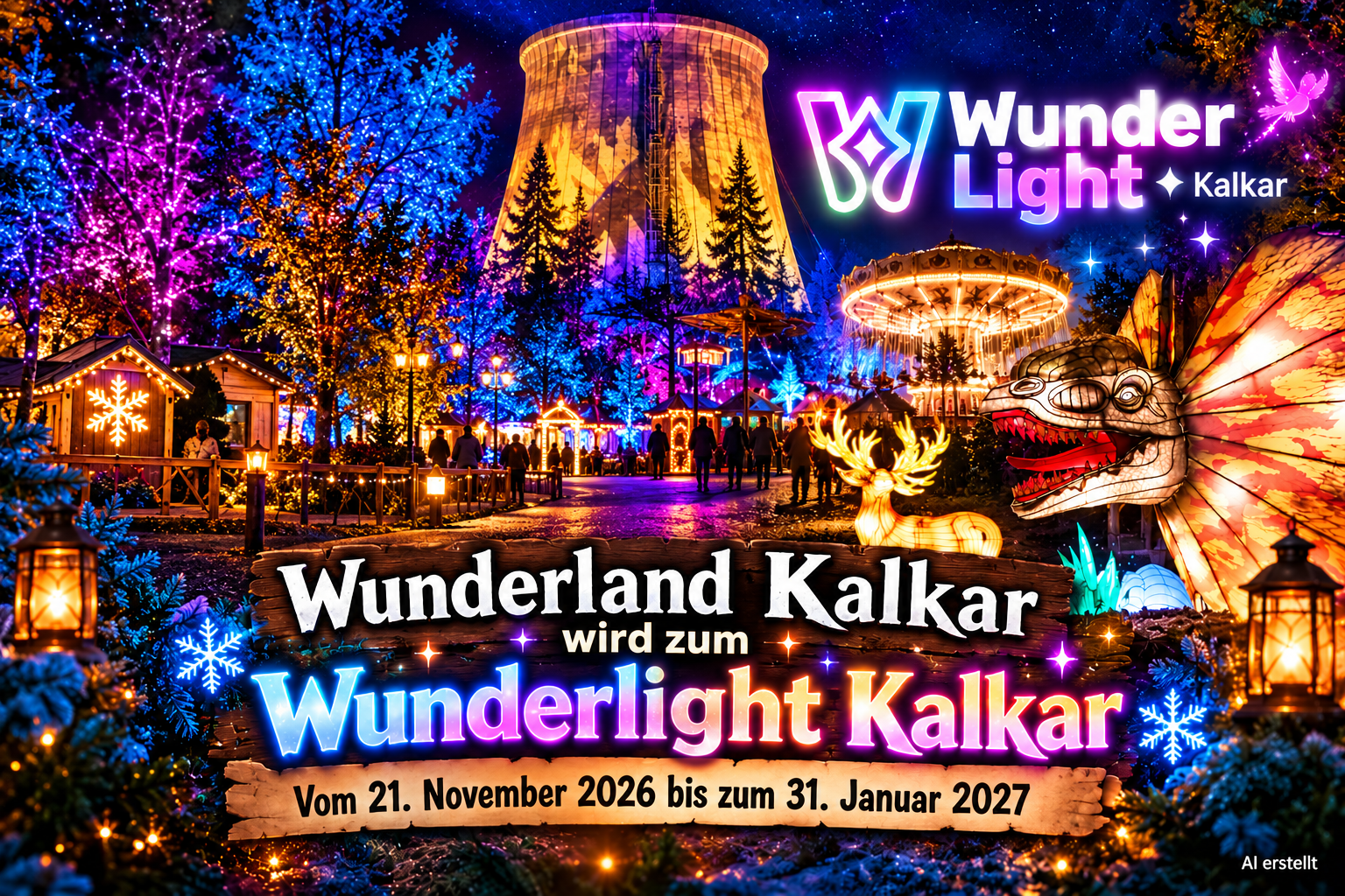 Wunderland Kalkar wird zum  Wunderlight Kalkar