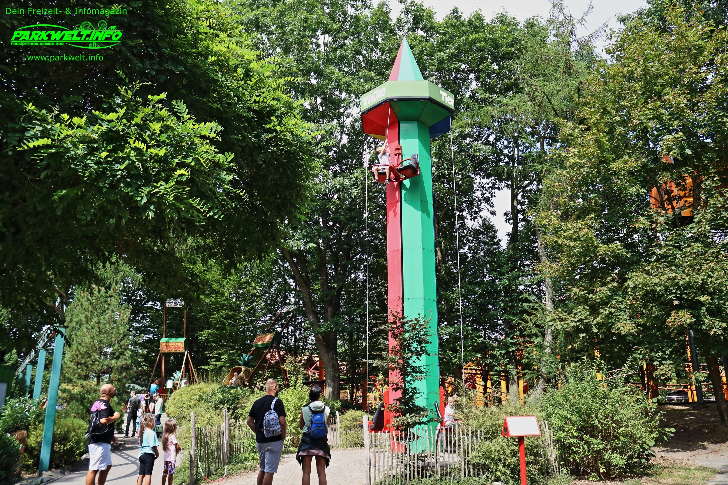 Hubseilturm Sunkid Heege Inno Tower Tier Freizeitpark Thüle Friesoythe Niedersachsen Attraktionen Adresse Map Guide Park Plan Achterbahn Rollercoaster Tiere Fahrgeschäfte Infos