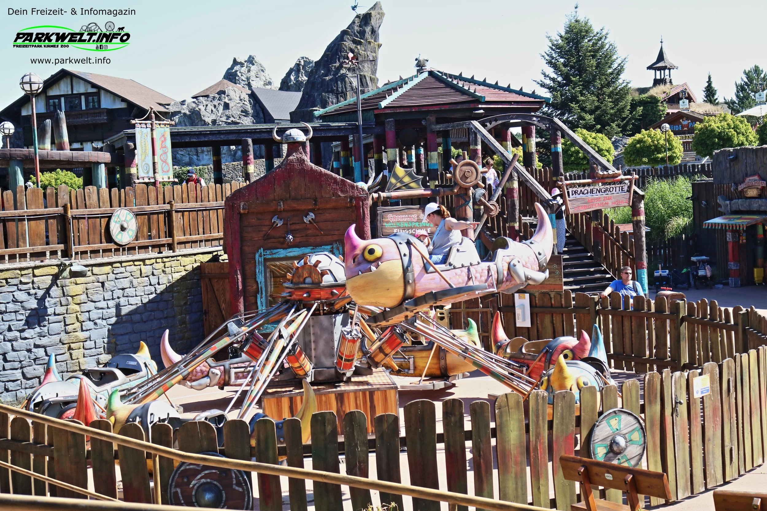 Grobians Wolkenspringer Zierer ETS Marcel Lutz Roter Baron Heide Park Resort Soltau Niedersachsen Freizeitpark Themepark Colossos Achterbahn Attraktionen Park Plan Adresse Infos Bilder Show