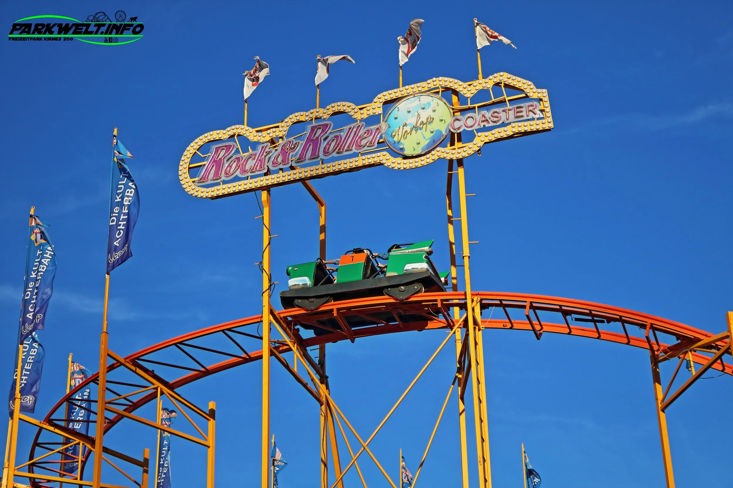 rock und roller coaster anton schwarzkopf wildcat achterbahn vorlop  Coaster Kirmes Volksfest Jahrmarkt Attraktion Fahrgeschäft Karussell  Daten Infos Technische